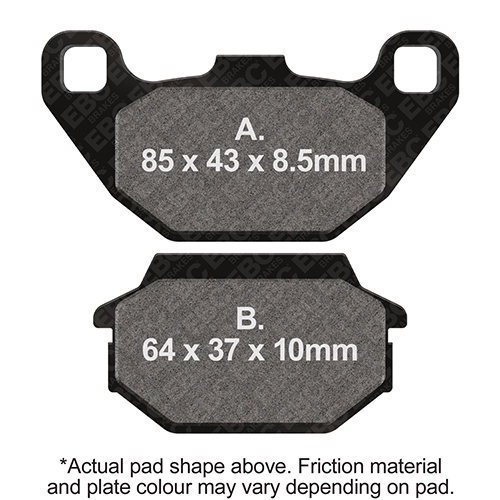 Plaquettes de Frein Arrière EBC Métal Fritté (Type GG)