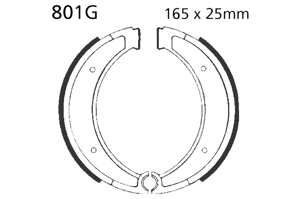 Brake Shoes Front EBC Grooved