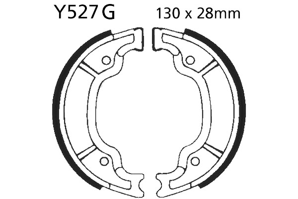 Brake Shoes Rear EBC Grooved